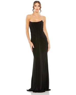 Mac Duggal Ieena Strapless Sweetheart Jersey Gown With Waist Detail - Black