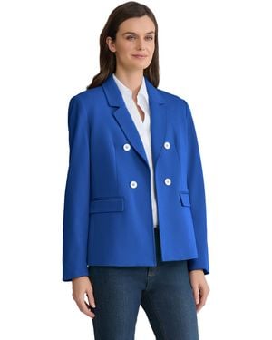 Jones New York Double Breasted Jacket - Blue
