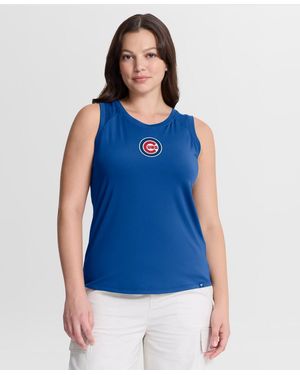 Fanatics Chicago Cubs Draped Mesh Back Performance Tank Top - Blue