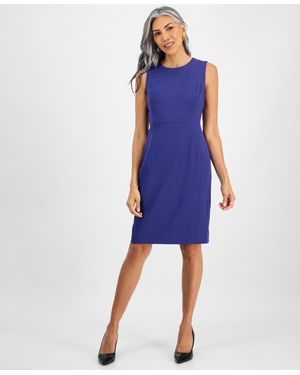 Kasper Princess-seam Sheath Dress - Blue