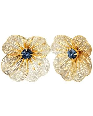 Jessica Simpson Filigree Flower Stud Earrings - Metallic