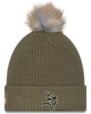 KTZ Minnesota Vikings 2025 Salute To Service Cuffed Pom - Green