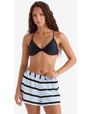 Volcom Striped Pull-on Swim Cover-up Shorts - White
