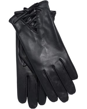 Ralph Lauren Lace-up Bow Gloves - Black