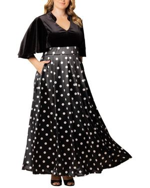 Kiyonna Plus Size Radiant Opulence Evening Gown - Black