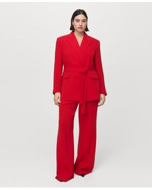 Mango Scarf Suit Jacket - Red