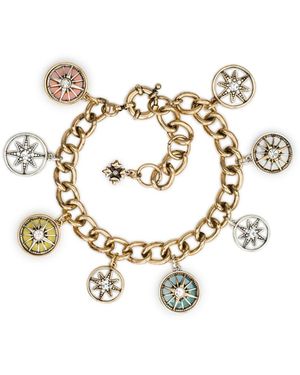 Patricia Nash Gold-tone Plated Charm Bracelet - White