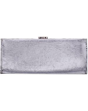 Nina Long Frame Small Clutch Handbag - Gray