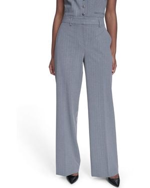 Calvin Klein Pinstripe Mid-rise Pants - Blue