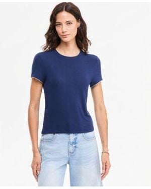 On 34th Piped Feather Weight Layering T Shirt Macys Exclusive - Blue
