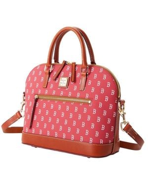 Dooney & Bourke Boston Sox Signature Domed Zip Satchel Purse - Red