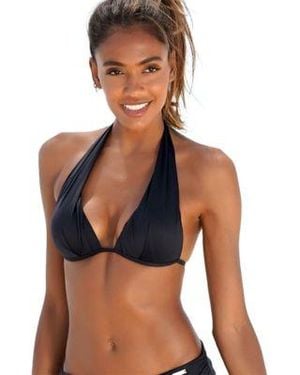 Lascana Halter Push Up Bikini Swimsuit Top Bra Sizing - Blue