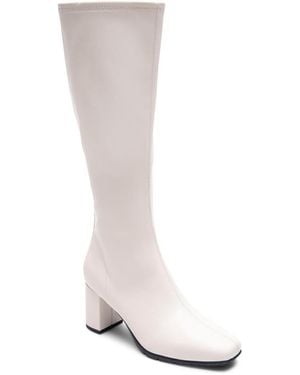 Aerosoles Knee-High Faux Leather Boots - White