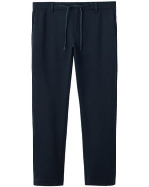 Mango Polen Slim-fit Stretch Flat-front Pants - Blue