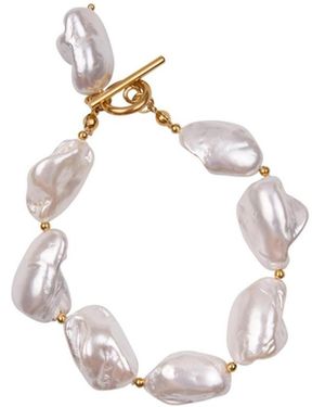 TSEATJEWELRY Cove Bracelet Pearl 18k Gold Plated On Stainless Steel - Metallic