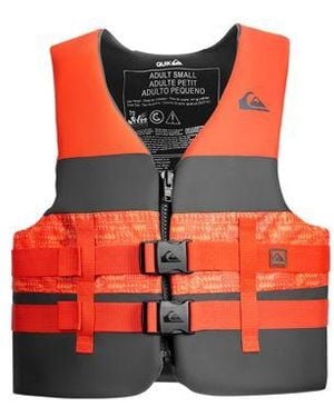 Quiksilver Quiksilver Uscg Life Vest Quick Release Buckles Drain Holes For Fishing - Red