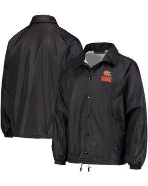 Dunbrooke Cleveland Browns Coaches Classic Raglan Full-snap Windbreaker Jacket - Black