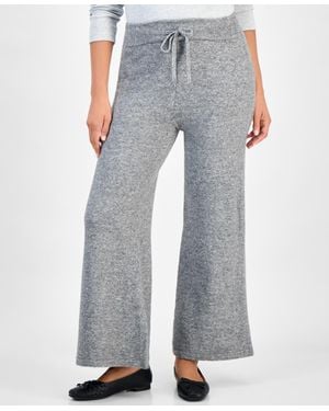 Style & Co. Petite Lux Drawstring Pants - Gray