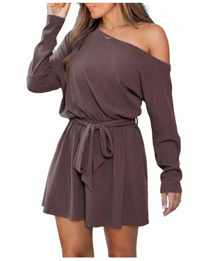 CUPSHE Casual Relaxed Tie Front Jumpsuit - Purple