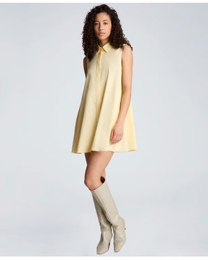 Kenneth Cole Sleeveless Trapeze Mini Dress - White