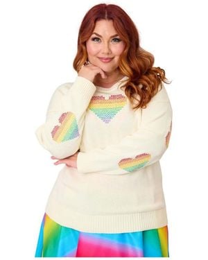 Unique Vintage Plus Size Black & White Cat Long Sleeve Sweater