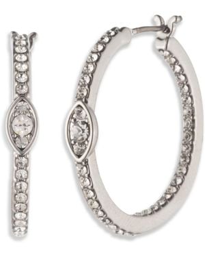 Givenchy Glass Crystal Drama Hoop Earrings (also - White