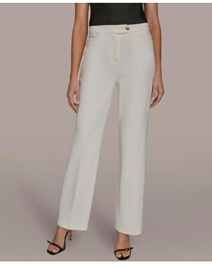 Donna Karan Flared Mid-rise Pants - Natural