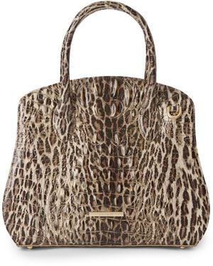 Brahmin Rosetta Melbourne Leather Satchel - Natural