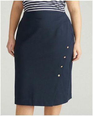 UNIVERSAL STANDARD Plus Size Anya Ponte Skirt - Blue