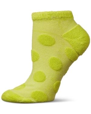 Memoi Terry Dot Low Cut Socks - Green