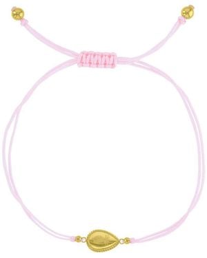 Roxy Waterproof Pineapple Teardrop Charm Adjustable Bracelet - Pink