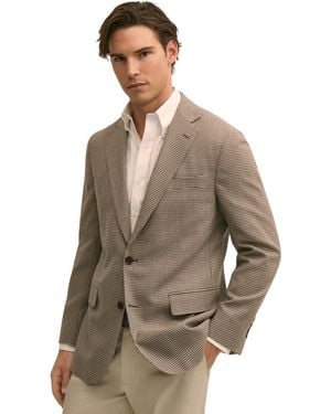 Brooks Brothers B By Hopsack Classic-fit Wool Blazer - Brown