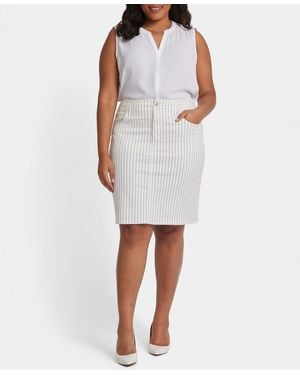 NYDJ Plus Size High Waist Skirt - White