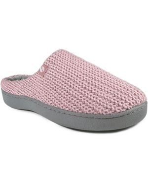 Heat Holders Audrey Rib Knit Scuff Slipper - Pink