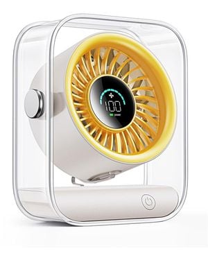 Gnuadz Usb Camping Fan Portable Rechargeable 100 Speeds Turbo Quiet Led 3000mah - Gray
