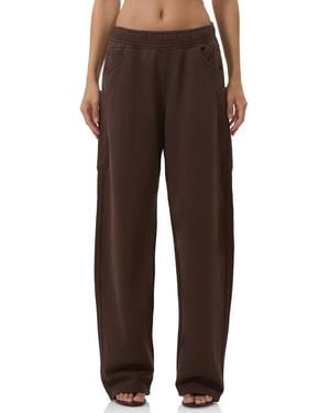 AFRM Straight-leg Cotton Sweatpants - Brown