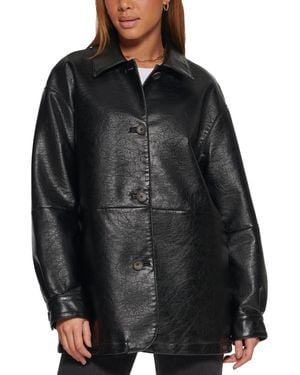 Levi's Faux Leather Relaxed Vintage Look Blazer - Black