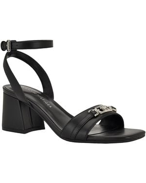 Tommy Hilfiger Raneen Block Heel Dress Sandals - Black