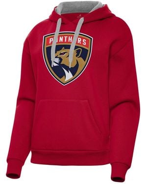 Antigua Florida Panthers Victory Pullover Hoodie - Red