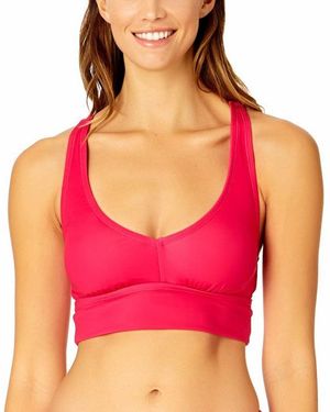 Coppersuit Solid Halter Banded Bra Swim Top - Black