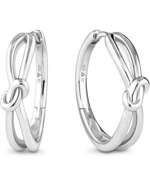 DEVATA Love Knot Hoop Earrings - Metallic