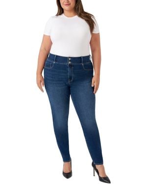 Seven7 Plus Size High Rise Curvy legging Jeans - Blue