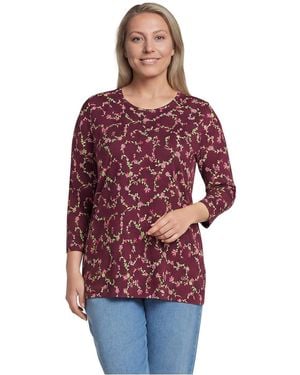 Lands' End Plus Size 3/4 Sleeve Cotton Supima Tunic - Red