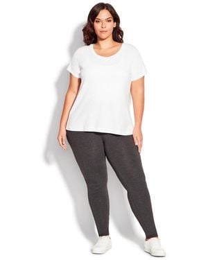 Avenue Plus Size Tall High Rise legging - White