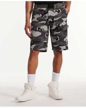 Ecko' Unltd Keep Tabs On Belted Cargo Shorts - Black