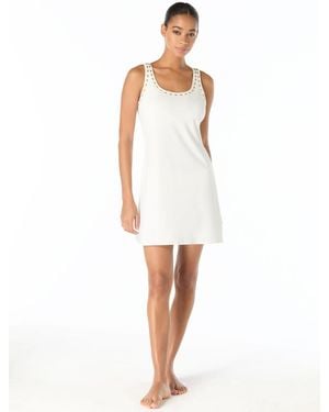 MICHAEL Michael Kors Michael Kors Sleeveless Cover-up Swim Dress - White