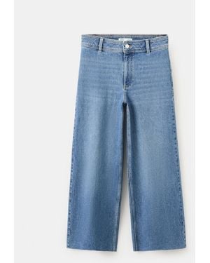 Mango Catherin Culotte High-rise Jeans - Blue