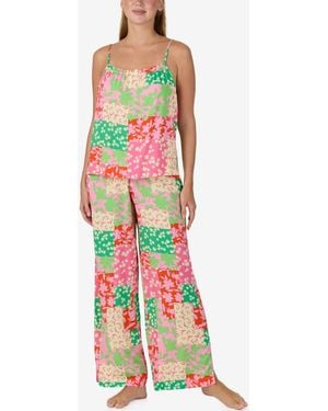Sanctuary Sleeveless Camisole Top And Long Pajama Pants - White