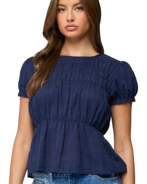 Edikted Maricella Gathered Tiered Top - Blue