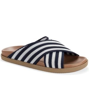Style & Co. Roryy Knit X-band Footbed Sandals - Blue
